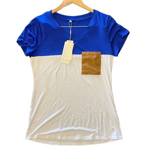 Sampeel Womens Loose Fit V-neckT-shirt Top  NWT